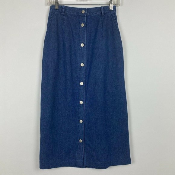 Susan Bristol Dresses & Skirts - 💞CLEARANCE❗️Vintage Susan Bristol Blue Denim Jean Skirt Midi